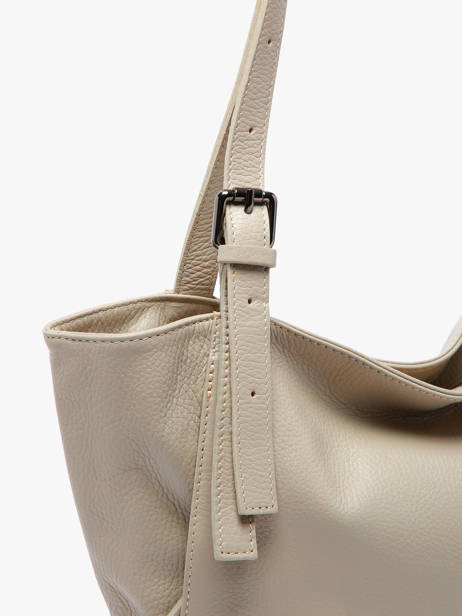 Schoudertas Caviar Leder Milano Beige caviar CA24065 ander zicht 2